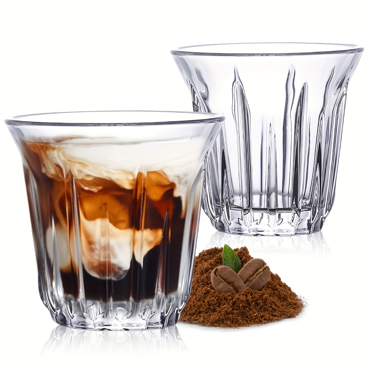 Espresso Shot Glass - 2-pack espressokopjes, glazen kopjes voor koffie,