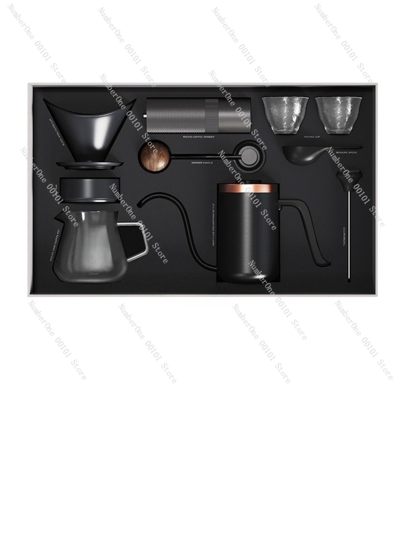 Coffee Equipment Pour Over - Handmatige Koffiezetapparaat Set Cadeauverpakking Koffiemaler Filterbeker