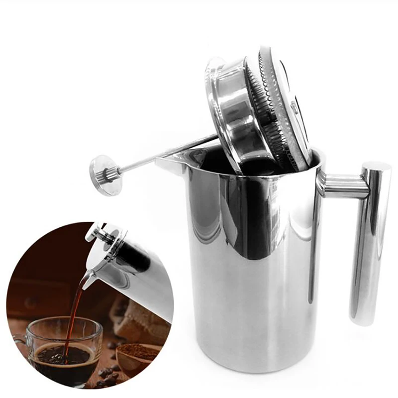 Coffee Equipment For Camping - Dubbelwandige geïsoleerde koffiekan met filter, hittebestendige