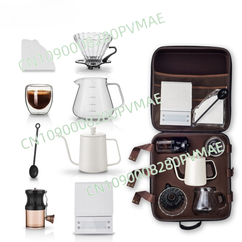 Coffee Equipment Pour Over - Handgemaakte koffiezetapparaat voor buiten, kampeerkoffie-uitrusting, complete
