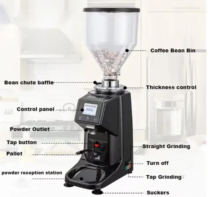 Commerciële automatische 60mm  - Coffee Grinder Burr Flat recensie en prijs